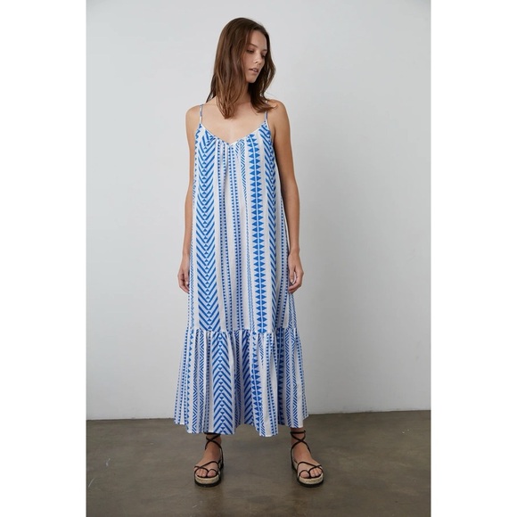 Velvet by Graham & Spencer Dresses & Skirts - Velvet by Graham & Spencer Dinae Jacquard Maxi Dress in Cobalt Size M